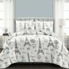 Brand new 😍 Lush Decor Paris Bonjour Quilt Set - Lush Décor Black/white ❤️