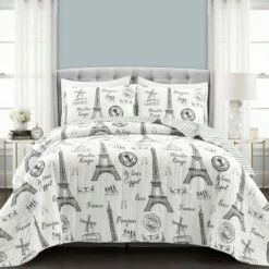 Brand new 😍 Lush Decor Paris Bonjour Quilt Set - Lush Décor Black/white ❤️