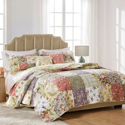 Deals π Greenland Home Fashions Greenland Home Fashion Blooming Prairie Quilt & Sham Bonus Set 5-Piece, Multicolor π 6 Deals π Greenland Home Fashions Greenland Home Fashion Blooming Prairie Quilt & Sham Bonus Set 5-Piece, Multicolor π - Image 4