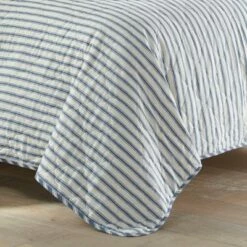 Promo 🎁 Willow Way Ticking Stripe Quilt & Sham Set - Stone Cottage Navy 🔥 -Quilts Online Shop unnamed file 476