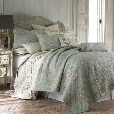 Discount 🧨 homthreads Luxemburg Quilt Set Teal 🤩 4 Discount 🧨 homthreads Luxemburg Quilt Set Teal 🤩 - Image 2