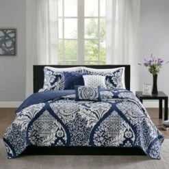 Best Sale ๐ Madison Park 6pc Adela Coverlet Set Indigo ๐
