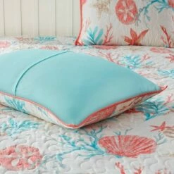 Best Sale 😍 Madison Park Coral Ocean View Printed Quilt Set 6pc ✨ -Quilts Online Shop unnamed file 4797