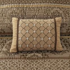 Cheap ⌛ Madison Park Mirage 6pc Polyester Jacquard Quilted Coverlet Bedding Set Brown/gold 😀 -Quilts Online Shop unnamed file 4811