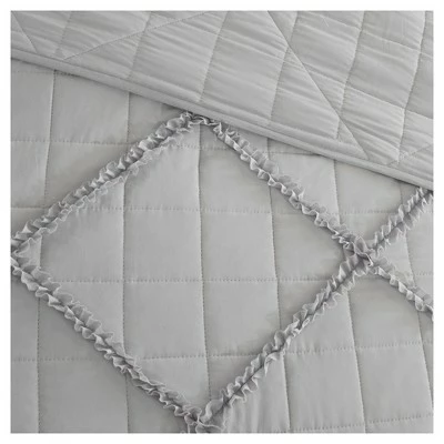Best Pirce ⭐ Madison Park Gray Robin Quilt Set (Full/Queen) ✔️ 4 Best Pirce ⭐ Madison Park Gray Robin Quilt Set (Full/Queen) ✔️ - Image 2