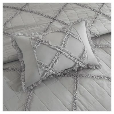 Best Pirce ⭐ Madison Park Gray Robin Quilt Set (Full/Queen) ✔️ 6 Best Pirce ⭐ Madison Park Gray Robin Quilt Set (Full/Queen) ✔️ - Image 4