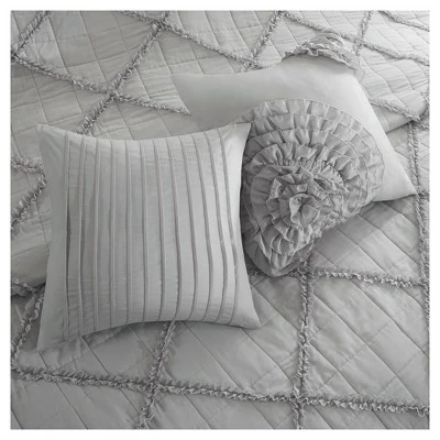 Best Pirce ⭐ Madison Park Gray Robin Quilt Set (Full/Queen) ✔️ 7 Best Pirce ⭐ Madison Park Gray Robin Quilt Set (Full/Queen) ✔️ - Image 5