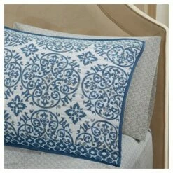 Best deal 😍 Madison Park Sasha Complete Coverlet and Sheet Set Blue 🎁 -Quilts Online Shop unnamed file 4843