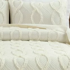 Discount 😍 Lush Decor 3pc Avon Textured Ruffle Quilt Set - Lush Décor White 🎉 -Quilts Online Shop unnamed file 4912