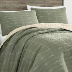 Outlet 🛒 Troutdale Quilt Set - Eddie Bauer Green 😀