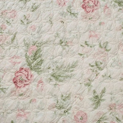 Buy ⭐ Laura Ashley Breezy Floral Quilt Sham Set Pink ⌛ 7 Buy ⭐ Laura Ashley Breezy Floral Quilt Sham Set Pink ⌛ - Image 5