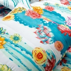 Best deal 🎉 Lush Decor Southwest Vibrant Cactus Reversible Oversized Quilt Set - Lush Décor 🌟 -Quilts Online Shop unnamed file 4962