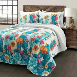 Best deal 🎉 Lush Decor Southwest Vibrant Cactus Reversible Oversized Quilt Set - Lush Décor 🌟 -Quilts Online Shop unnamed file 4965