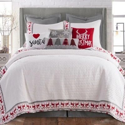 Wholesale 🎁 Rudolph Holiday Quilt Set - Levtex Home ⌛ 3 Wholesale 🎁 Rudolph Holiday Quilt Set - Levtex Home ⌛