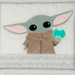 Budget ✔️ Lambs & Ivy Star Wars The Child Baby Yoda Nursery 3-Piece Baby Crib Bedding Set 👍 -Quilts Online Shop unnamed file 51