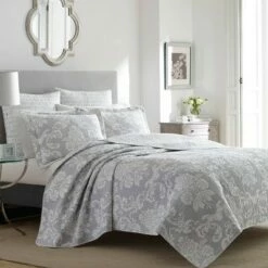Cheap π Venetia Reversible Quilt Set - Laura Ashley Gray π