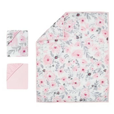 Best Pirce ๐ Bedtime Originals Blossom Pink Watercolor Floral 3-Piece Mini Crib Bedding Set ๐ 4 Best Pirce ๐ Bedtime Originals Blossom Pink Watercolor Floral 3-Piece Mini Crib Bedding Set ๐ - Image 2