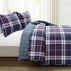 Best Sale 💯 Lush Decor Grayson Farmhouse Plaid Reversible Quilt Set Navy/Red - Lush Décor 🎁 -Quilts Online Shop unnamed file 976