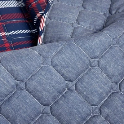 Best Sale 💯 Lush Decor Grayson Farmhouse Plaid Reversible Quilt Set Navy/Red - Lush Décor 🎁 7 Best Sale 💯 Lush Decor Grayson Farmhouse Plaid Reversible Quilt Set Navy/Red - Lush Décor 🎁 - Image 5